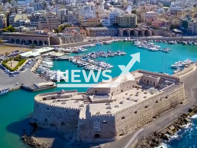Illustrative photo shows Heraklion, Crete, Greece, undated. A German tourist was reported to have defecated in a hotel pool. Note: Image is a screenshot from video. (Newsflash/NX)