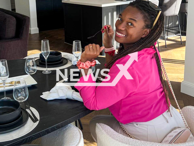 Oyebola "Bibi" Coxon poses in undated photo. She was arrested in Australia, on Aug.14, 2025. Note: Private photo taken from social media. (Bibi Enrica Kupe Official/Newsflash/NX)