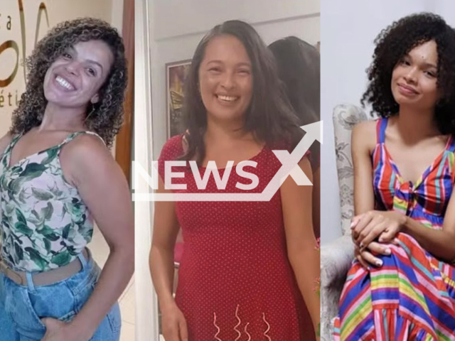 Picture shows Alexsandra Oliveira Suzart, Maria Helena do Nascimento Bastos, and Mariana Bastos da Silva, undated. They were found dead in Ilheus, Brazil, on Aug.16, 2025. Note: Private photo. (Newsflash/NX)