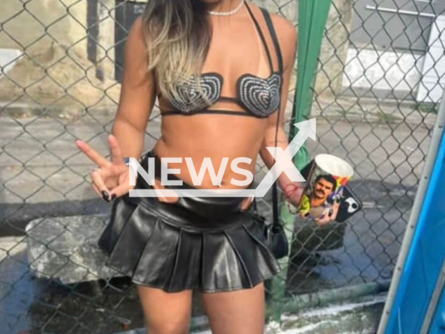 Sther Barroso dos Santos, 22, poses in undated photo. She was brutally attacked during a funk dance in Senador Camara, Rio in Brazil. Note: Private photo. (Newsflash/NX)