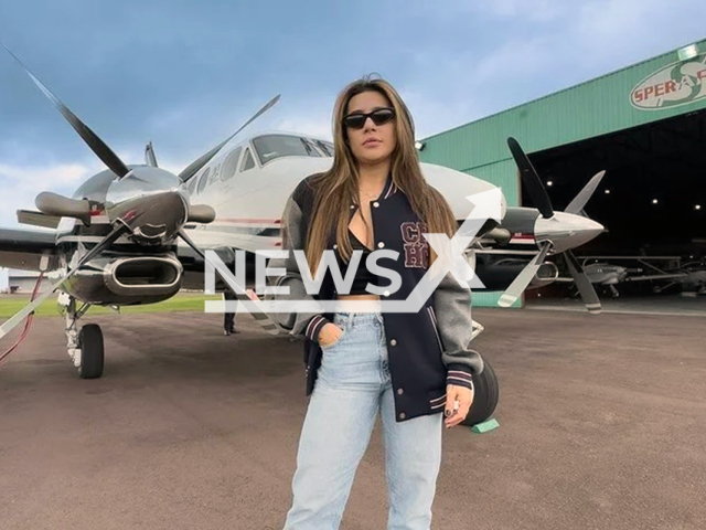 Picture shows singer Lauana Prado during a previous trip, undated. A plane she was on made an emergency landing in Goiania, Brazil, on Aug.18, 2025. Note: Private photo. (@lauanaprado/Newsflash/NX)