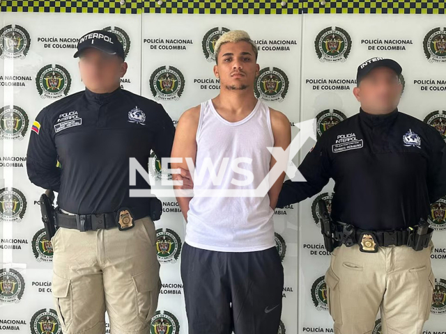 Picture shows Alberto Carlos Mejía Hernández, 18, undated. He is one of the leaders of the Aragua Train in Colombia. Note: Police photo. (Policia Nacional/Newsflash/NX)