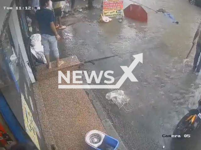 This image is a screen grab of the video supplied titled NewsX-BoyLiveWire-01.mp4: A 17-year-old boy dies after touching wire in Bhandup, Mumbai, India, on Aug.19,2025.(Clipzilla/NX)