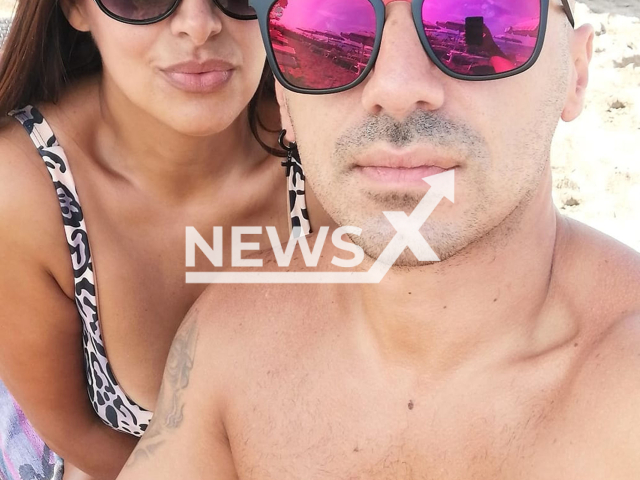 Christian Persico poses with Tina Sgarbini in undated photo. He killed his ex girlfriend in Montecorvino Rovella, Italy. Note: Private photo taken from social media. (Newsflash/NX)