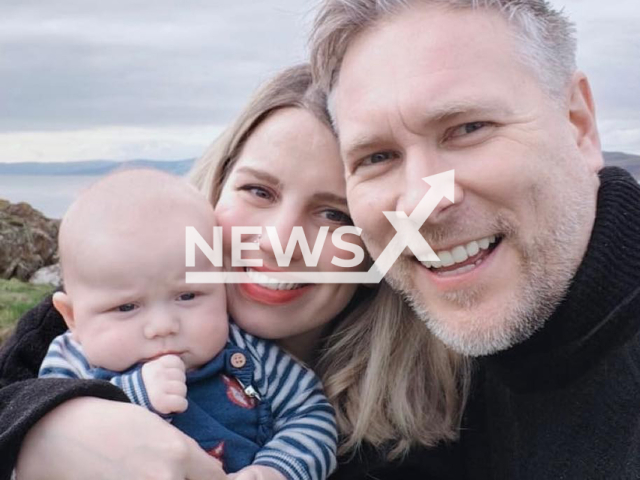 Picture shows Turkish painter Evre Basak Clarke with family, undated. She succumbed to cancer. Note: Private photo taken from social media. (Newsflash/NX)