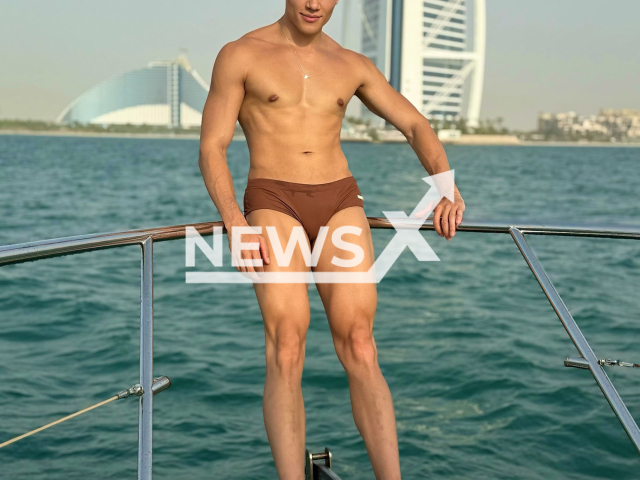 Brazilian Yago Luiz de Campos e Silva, 25, poses in undated photo. He was found dead in a private hotel pool in Mykonos, Greece. Note: Private photo taken from social media. (Newsflash/NX)