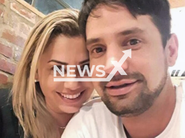 Francismara Vasconcelos Machado, 50, poses with her victim husband in undated photo. She was arrested in Portugal for ordering her husband's murder. Note: Private photo. (Newsflash/NX)