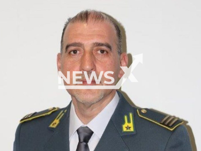 Former Chief Marshal of the Guardia di Finanza Andrea Fiorelli, 59, poses in undated photo. He was found dead in his car with his throat slit by a chainsaw in Terni, Italy, on Friday 22 August 2025. Note: Private photo. (Newsflash/NX)