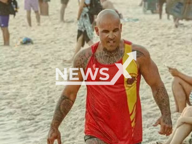 Picture shows Rio de Janeiro firefighter Carlos Souto Maior, undated. He survived base jump fall. Note: Private photo. (Newsflash/NX)