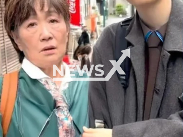Picture shows the Japanese couple, undated. He is 23, she is 83. Note: Private photo. (Newsflash/NX)