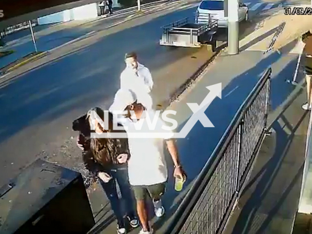 Man tries to take 12-year-old student to a vacant lot in Bauru, Brazil, on Monday, 1 September 2025, allegedly with the intention of raping her. The girl was saved by a bystander. Note: Photo is a screenshot from a video. (Newsflash/NX)