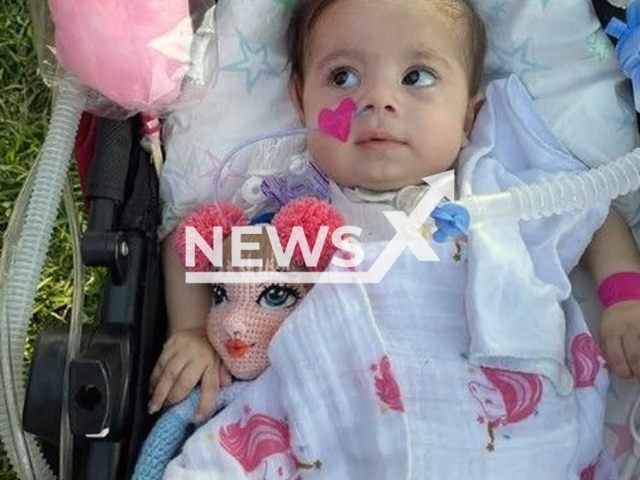 Picture shows little Yasmin Elif, undated. She died after spending seven months in coma in Adana, Turkey. Note: Private photo. (Newsflash/NX)