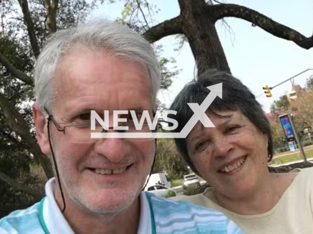 Ricardo Jardim and victim Brasilia Costa pose in undated photo. He killed her and put her parts ina  suitcase in Porto Alegre, Brazil. Note: Private photo. (Newsflash/NX)