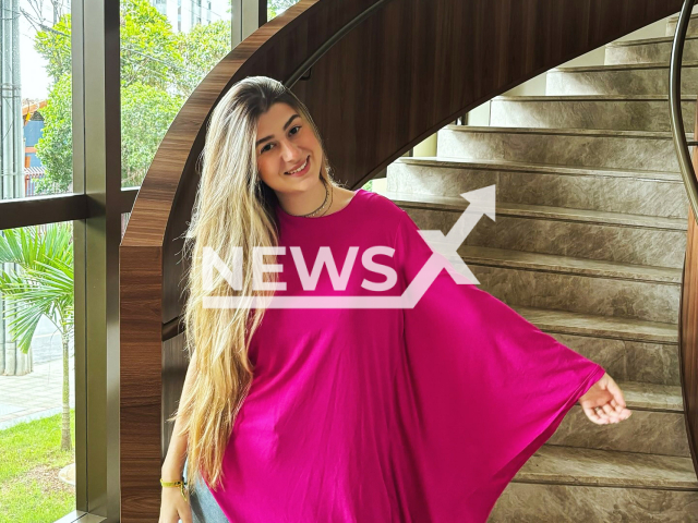 Brunna Ribeiro de Castro Rosas poses in undated photo. She was electrocuted in Belo Horizonte, Brazil, on Sept.07,2025. Note: Private photo taken from social media.(Newsflash/NX)