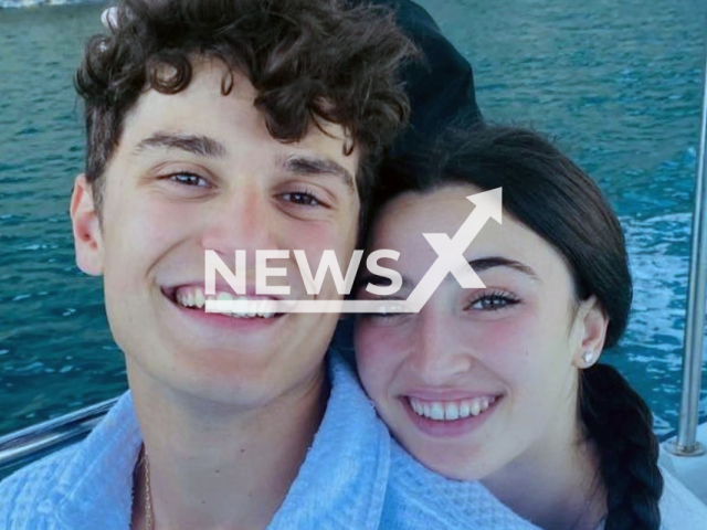 Picture shows Yuri Guarnaccia and Michela Adamo, undated. They died in a bike crash in Follo, Italy, on Sept.07,2025. Note: Private photo. (Newsflash/NX)
