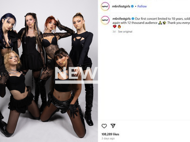 Girl pop band Manifest announcing that their +18 concert in Istanbul, Turkey, on 6 September 2025 was sold out. The band is now being investigated over the concert for "indecent acts" and "exhibitionism". Note: Private photo taken from social media. (@m6nifestgirls/Newsflash/NX)
