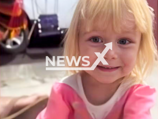 Picture shows little Angelina, undated. The two-year-old drowned in a pool in Guaranta do Norte, Brazil, on Sept.09,2025. Note: Private photo. (Newsflash/NX)