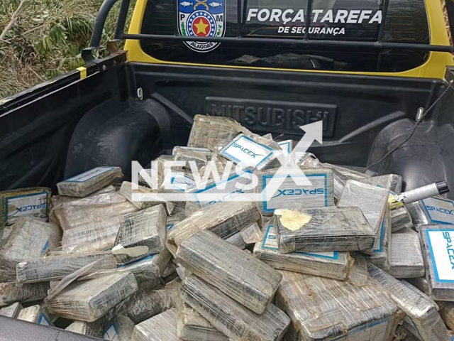 Picture shows the cocaine that was being transported into the plane, undated. The plane crashed in Coruripe, Brazil, on Sept.14,2025. Note: Private photo. (PMAL/Newsflash/NX)