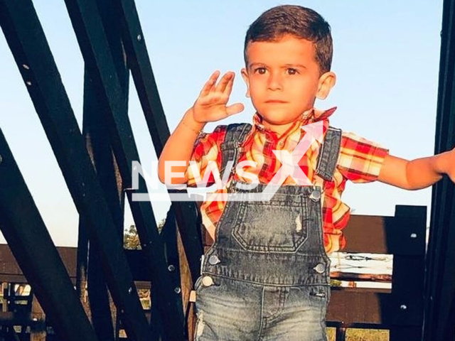 Felipe dos Santos Lima, 2, poses in undated photo. He fell into a well in his backyard in rural Alagoas, Brazil. Note: Private photo. (Newsflash/NX)