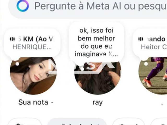Picture shows a phone screen, undated. Francisca Karollainy Barbosa Cavalcante is involved in the scandal with Brazilian national team star David Luiz. Note: Private photo. (Newsflash/NX)