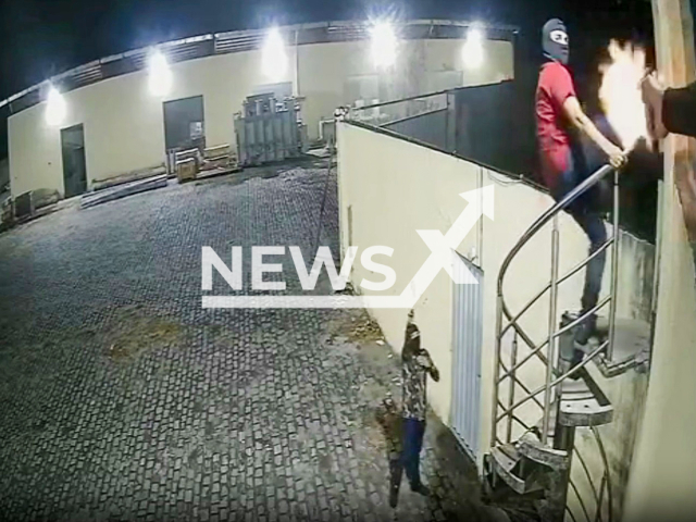 Security guard reacts to robbery and shoots two criminals in Aquiraz, Brazil, Sep. 15, 2025. Two died at the scene. Note: Photo is a screenshot from a video(Newsflash/NX)