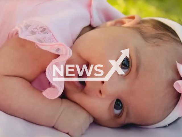 Picture shows little Aylla Gabriele, undated. She died in Maua, Brazil. Note: Private photo. (Newsflash/NX)