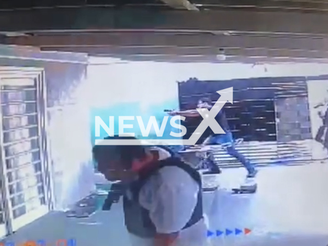 Police enters suspect's home in Araucaria, Brazil, undated. The woman escaped on Sep. 16, 2025. Note: Photo is a screenshot from a video. (Newsflash/NX)