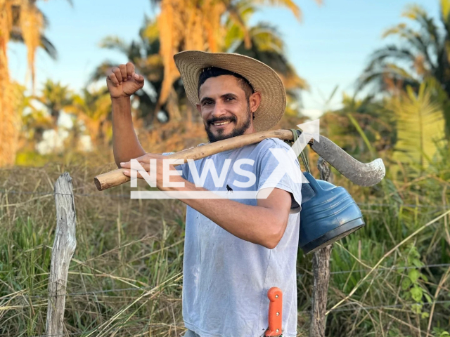 Picture shows Reinaldo da Silva Melo , the 'King of Juquira', undated. He was arrested in ​​Olho d'Agua das Cunhas, Brazil, on Sept.17, 2025. Note: Private photo taken from social media. (@oreidajuquira.oficial/Newsflash/NX)