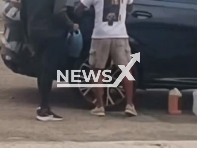 Romario runs out of gas and his car breaks down in the middle of the street in Rio de Janeiro, Brazil, undated. He shared the video on Instagram on Sep. 23, 2025. Note: Photo is a screenshot from a video(@romariofaria/Newsflash/NX)