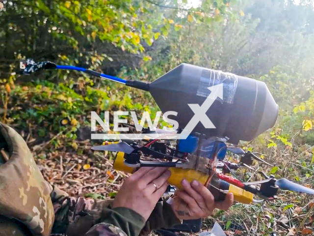 This image is a screen grab of the video supplied titled NewsX-DronePilots-01.mp4: Footage shows Russian drone operators destroying Ukrainian military positions in Kharkiv Oblast, Ukraine on Thursday, Sep. 25, 2025.(Clipzilla/NX)