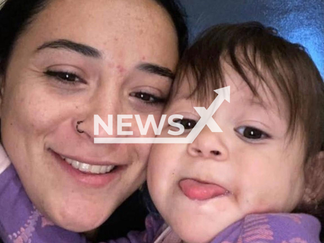 Picture shows the mother, named only as Dulce, 25, with her daughter, undated. She died saving her child from being run over by bus in Villas del Prado, Tijuana, Mexico. Note: Private photo taken from social media. (Newsflash/NX)