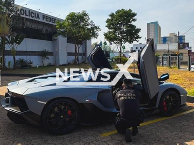 Picture shows a vehicle seized by the police, undated. The police launched operation against drug trafficking and money laundering in Sao Paulo, Brazil. on Oct.02,2025. Note: Police photo. (Federal Police/Newsflash/NX)