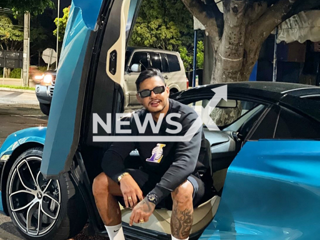 Rapper Hungria poses in undated photo. The Brazilian singer was hospitalised with suspected methanol poisoning on Oct.02,2025. Note: Private photo taken from social media. (@hungria_oficial/Newsflash/NX)