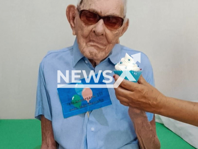 Joao Marinho Neto, 113, poses in undated photo. He celebrated his birthday in Apuiares, Ceara, Brazil. Note: Private photo. (LongeviQuest/newsX)