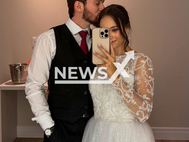Lais Dognini and Jackson Dognini pose in undated photo. They married after leaving religious life in Jaragua do Sul, Brazil. Note: Private photo taken from social media. (@laisdognini/newsX)