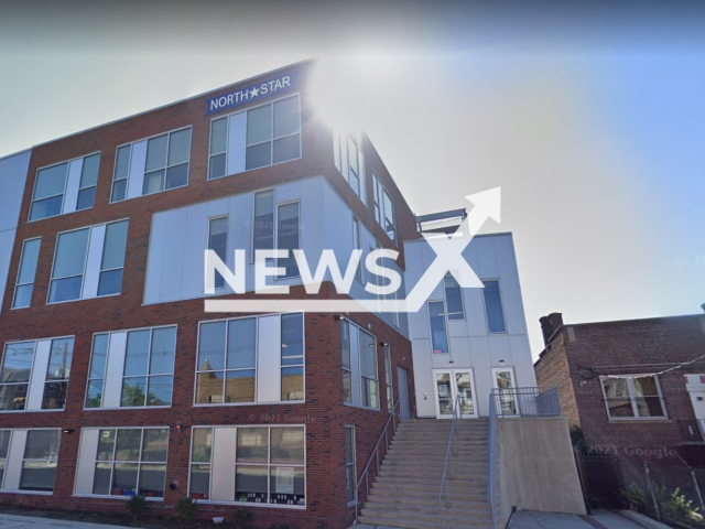 The school where the 6-year-old elementary school student brings a loaded gun in Newark, New Jersey, USA. Note: Picture is a screenshot from Google Maps. (Google Maps/Newsflash)