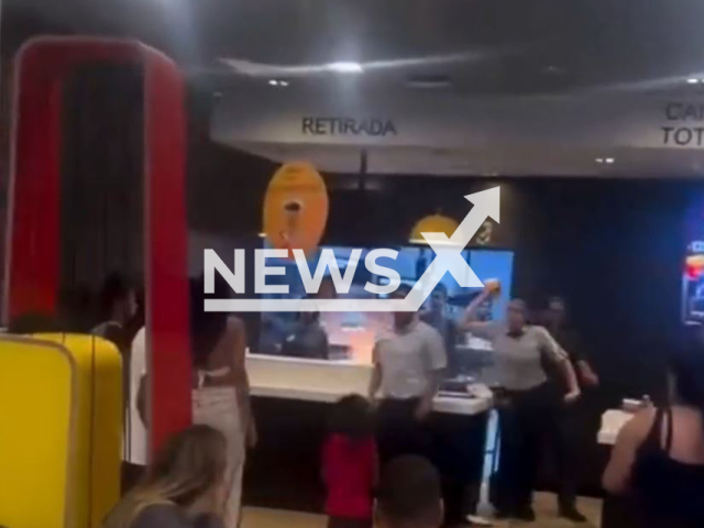 Customers and employees brawl at a McDonald's restaurant in Sao Paulo, Brazil, on Dec.13,2025. McDonald's said they are investigating. Note: Photo is a screenshot from a video(Newsflash)
