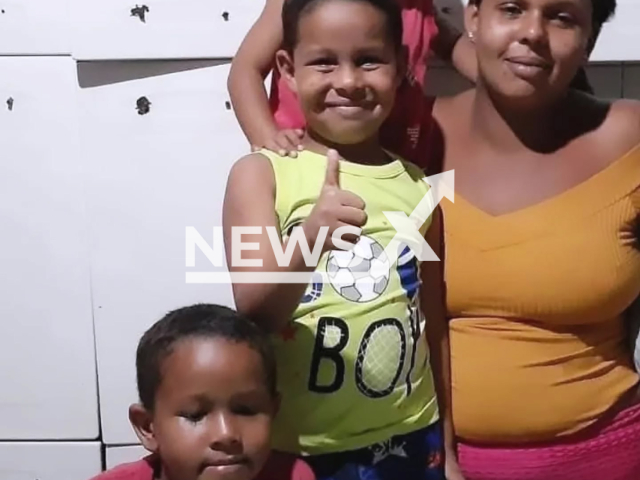 Picture shows the victims Sabrina de Almeida Lima, 27, and her children aged 10, 8 and 6, undated. They were killed by Milton Goncalves Filho in Jaboticabal, Brazil. Note: Private photo taken from social media. (Newsflash)