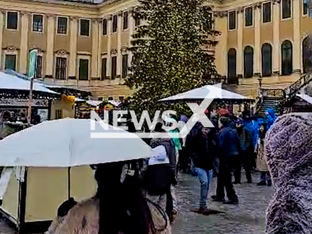 Video shows snow in Vienna, Austria, Dec. 24, 2025.   Note: Photo is a screenshot from a video. (Newsflash)