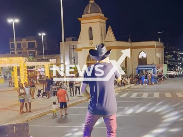 Singer performs with no audience in the city of Lagarto, Brazil, Dec. 26, 2025. Note: Photo is a screenshot from the video (@jeronimovaqueirooficial/Newsflash)