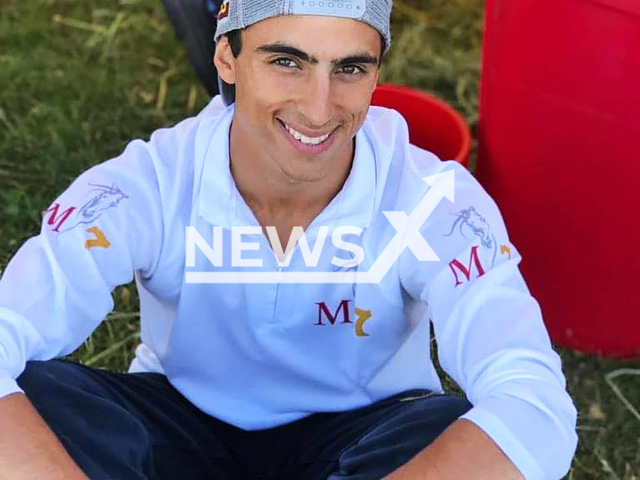 Yair Amir Manno Nunez, 29, poses in undated photo. He died from a giant wave in Mar Chiquita, Argentina. Note: Private photo taken from social media. (Newsflash)