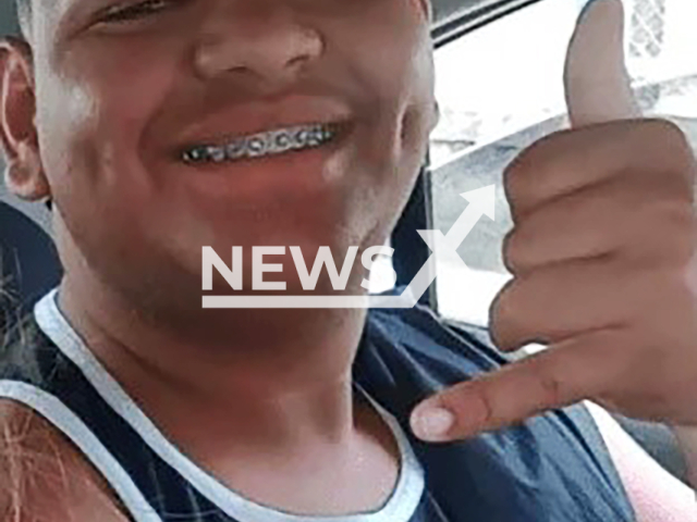 Guilherme da Guerra Domingos, 24, poses in undated photo. He drowned in a water park while trying to rescue a visitor's wedding ring in Itupeva, Brazil. Note: Private photo. (Newsflash)