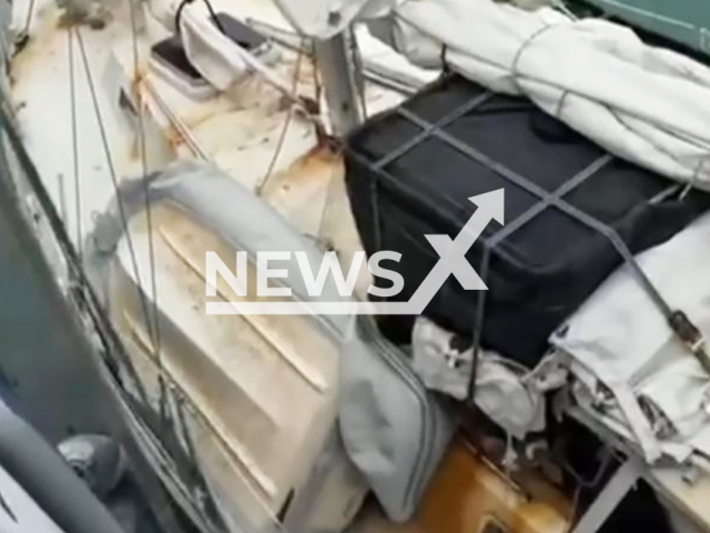 Video shows the US citizen in the yacht, undated. Charles Wayne Zimmerman was sentenced to five years in prison in Sochi, Russia. Note: Photo is a screenshot from a video. (@opskuban/Newsflash)