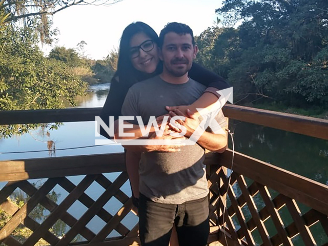 Daniel Cabreira Fernandes poses with his wife in undated photo. He drowned in Laguna, Brazil. Note:Private photo taken from social media. (Newsflash)