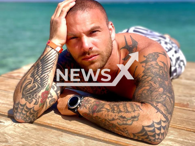 Manuel Piazza, 30, poses in undated photo. He died shielding his girlfriend with his body in Trapani, Italy. Note: Private photo taken from social media. (Newsflash)