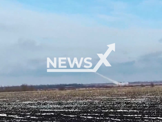 This image is a screen grab of the video supplied titled NewsX-ZaporizhzhiaBuk-01.mp4: Footage shows Russian Buk air defense missile system destroying high-speed targets over Zaporizhzhia Oblast, Ukraine on Friday, Jan. 30, 2026.(Clipzilla)