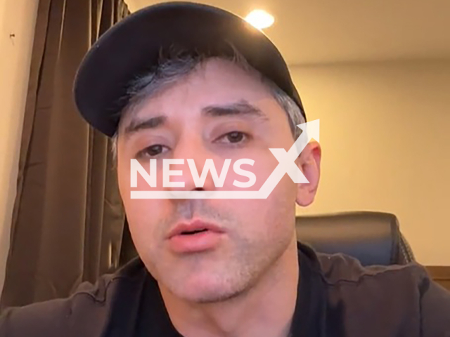 Influencer Junior Pena speaks in undated video. The Brazilian was arrested in New Jersey, USA. Note: Image is a screenshot from video. (Newsflash)