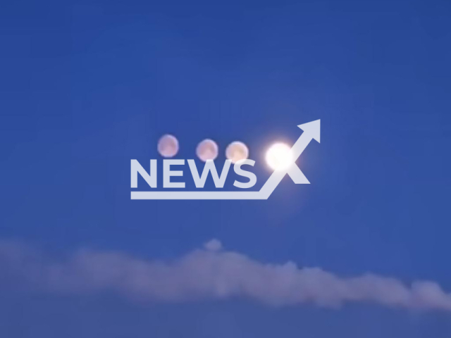 This image is a screen grab of the video supplied titled NewsX-FourMoons-01.mp4: Footage show four moons appear over Saint Petersburg, Russia on Sunday, Feb. 1, 2026.(Clipzilla)