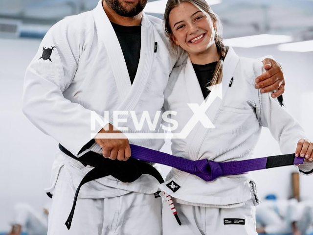 Picture shows Andre Galvao and Alexa Herse, undated. She accused Andre Galvao of harassment. Note: Private photo taken from social media. (@alexahersejj/Newsflash)