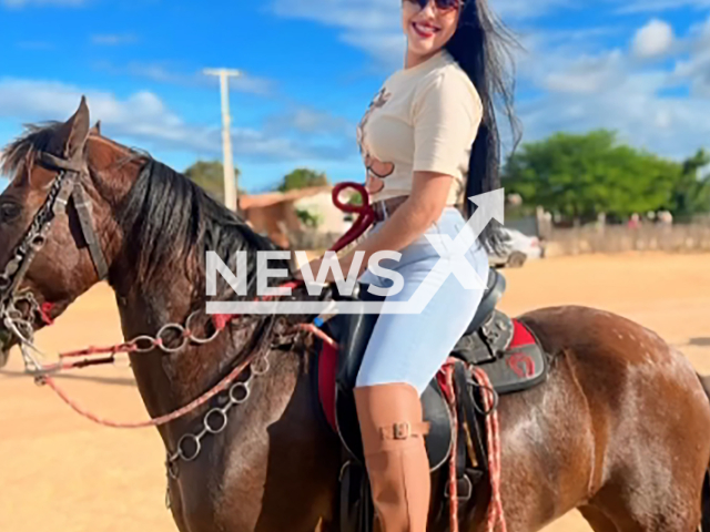 Karla Rafaelli de Oliveira Rocha poses in undated photo. She was found dead in Varzea Nova, Brazil. Note: Private photo taken from social media. (Newsflash)